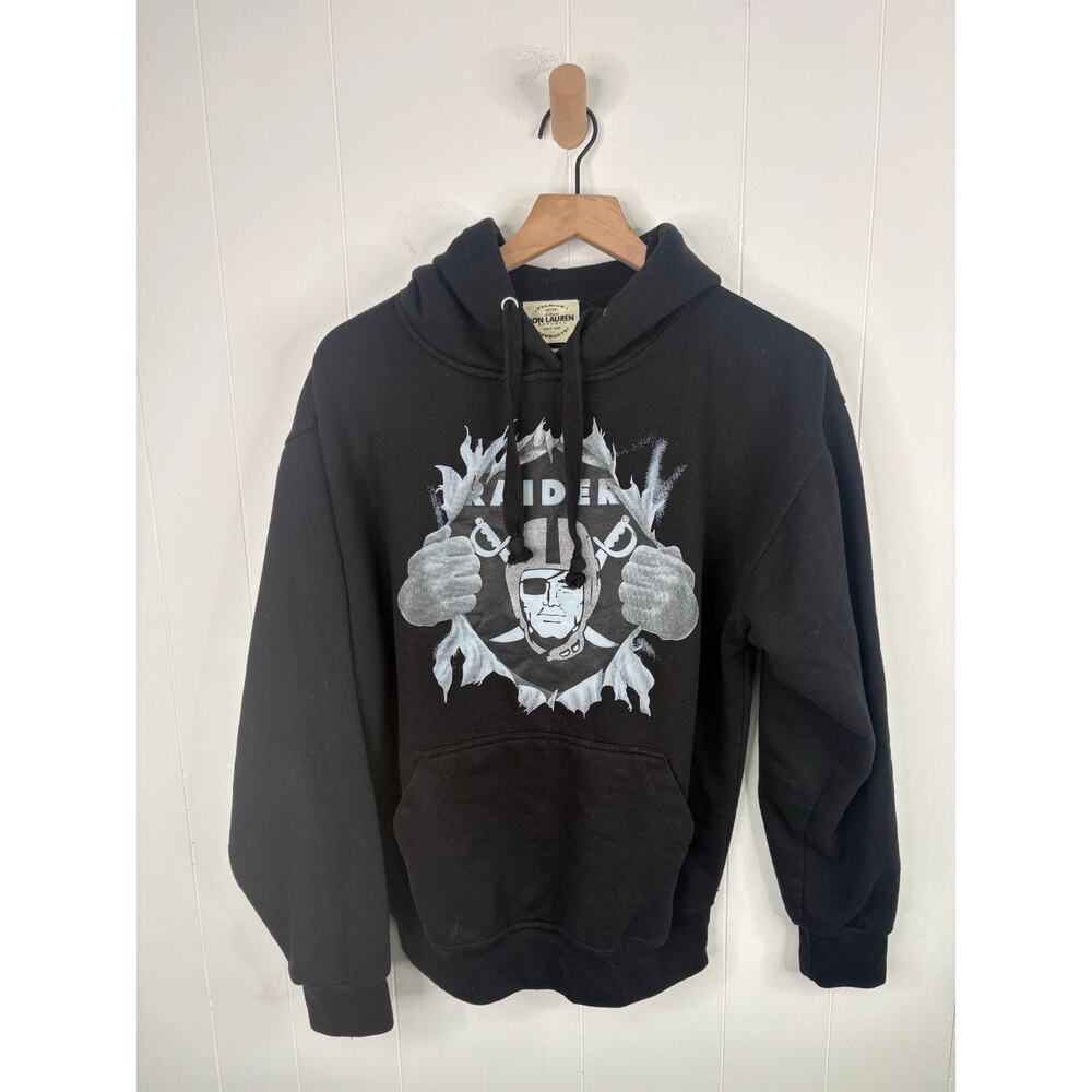 🧺 5 for $25 Sale Jon Lauren NFL Oakland Raiders Pullover Hoodie Medium Black